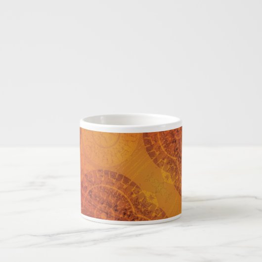 Annahme | Red Orange Yellow Boho Medallions Espressotasse (Vorderseite)