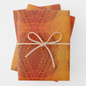 Annahme | Red Orange Yellow Boho Medallions Geschenkpapier Set (Beispiel)