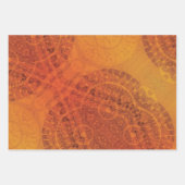 Annahme | Red Orange Yellow Boho Medallions Geschenkpapier Set (Vorderseite)