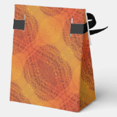 Annahme | Red Orange Yellow Boho Medallions Geschenkschachtel (Rückseite)