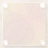 Annahme | Red Orange Yellow Boho Medallions Glasuntersetzer (Rückseite)