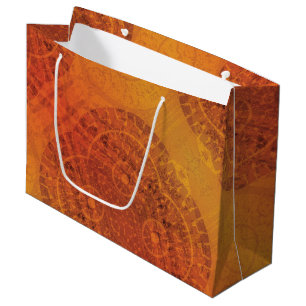 Annahme   Red Orange Yellow Boho Medallions Große Geschenktüte