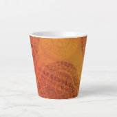 Annahme | Red Orange Yellow Boho Medallions Milchtasse (Vorderseite)