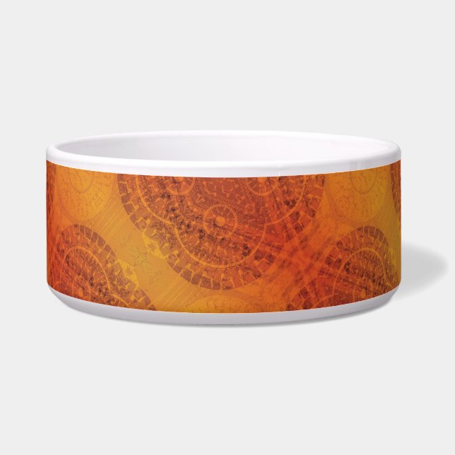 Annahme | Red Orange Yellow Boho Medallions Napf (Vorderseite)