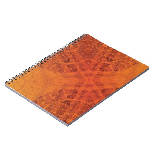 Annahme | Red Orange Yellow Boho Medallions Notizblock (Linke Seite)