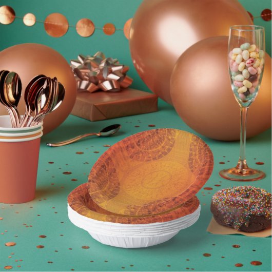 Annahme | Red Orange Yellow Boho Medallions Pappteller (Multi)