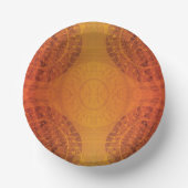 Annahme | Red Orange Yellow Boho Medallions Pappteller (Vorderseite)