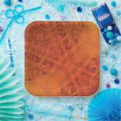 Annahme | Red Orange Yellow Boho Medallions Pappteller (Party)