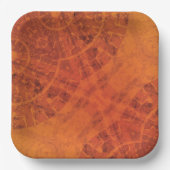 Annahme | Red Orange Yellow Boho Medallions Pappteller (Vorderseite)