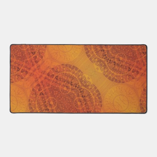Annahme | Red Orange Yellow Boho Medallions Schreibtischunterlage (Vorderseite)