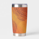 Annahme | Red Orange Yellow Boho Medallions Thermobecher (Rückseite)