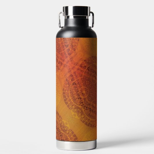 Annahme | Red Orange Yellow Boho Medallions Trinkflasche (Vorderseite)