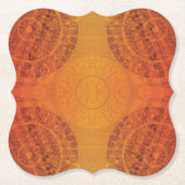 Annahme | Red Orange Yellow Boho Medallions Untersetzer (Vorderseite)