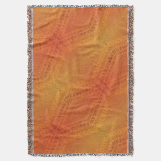 Annahme | Red Orange Yellow Shibori Muster Decke (Vorderseite Vertikal)
