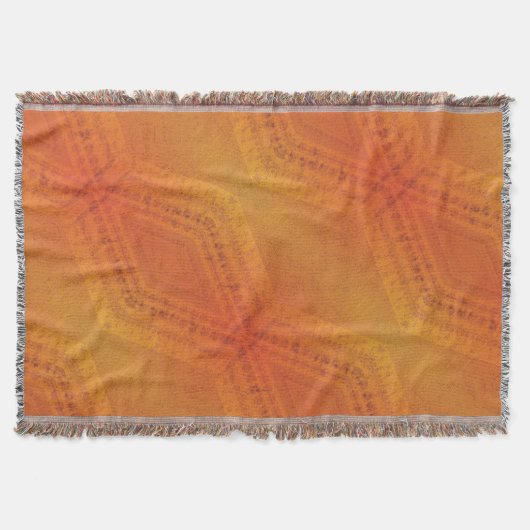 Annahme | Red Orange Yellow Shibori Muster Decke (Vorderseite)