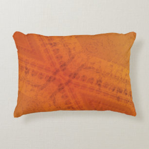 Annahme   Red Orange Yellow Shibori Muster Dekokissen