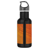 Annahme | Red Orange Yellow Shibori Muster Edelstahlflasche (Rückseite)