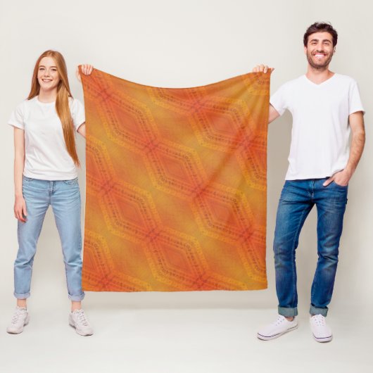 Annahme | Red Orange Yellow Shibori Muster Fleecedecke (Beispiel)