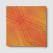 Annahme | Red Orange Yellow Shibori Muster Gästebuch (Rückseite)