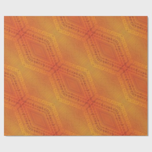 Annahme | Red Orange Yellow Shibori Muster Geschenkpapier (Flach)