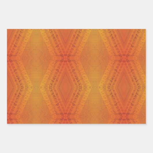Annahme | Red Orange Yellow Shibori Muster Geschenkpapier Set (Vorderseite)