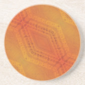 Annahme | Red Orange Yellow Shibori Muster Getränkeuntersetzer (Vorne)