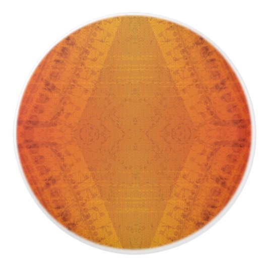 Annahme | Red Orange Yellow Shibori Muster Keramikknauf (Vorderseite)