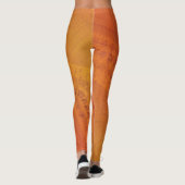 Annahme | Red Orange Yellow Shibori Muster Leggings (Rückseite)