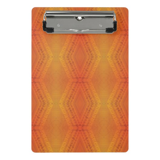 Annahme | Red Orange Yellow Shibori Muster Mini Klemmbrett (Vorderseite)