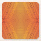 Annahme | Red Orange Yellow Shibori Muster Rechteckiger Pappuntersetzer (Vorderseite)