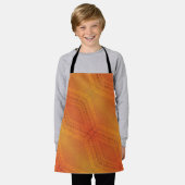 Annahme | Red Orange Yellow Shibori Muster Schürze (Getragen)