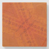 Annahme | Red Orange Yellow Shibori Muster Steinuntersetzer (Vorderseite)