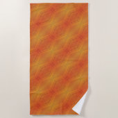 Annahme | Red Orange Yellow Shibori Muster Strandtuch (Vorderseite)