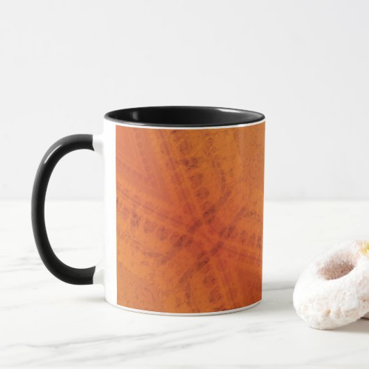 Annahme | Red Orange Yellow Shibori Muster Tasse (Mit Donut)