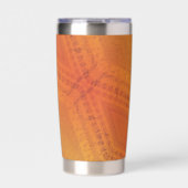 Annahme | Red Orange Yellow Shibori Muster Thermobecher (Vorderseite)
