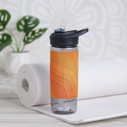 Annahme | Red Orange Yellow Shibori Muster Trinkflasche (Yoga)