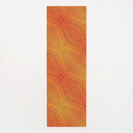 Annahme | Red Orange Yellow Shibori Muster Yogamatte (Vorderseite)