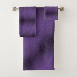 Annahme   Violet Eclectic Boho Pattern Badhandtuch Set