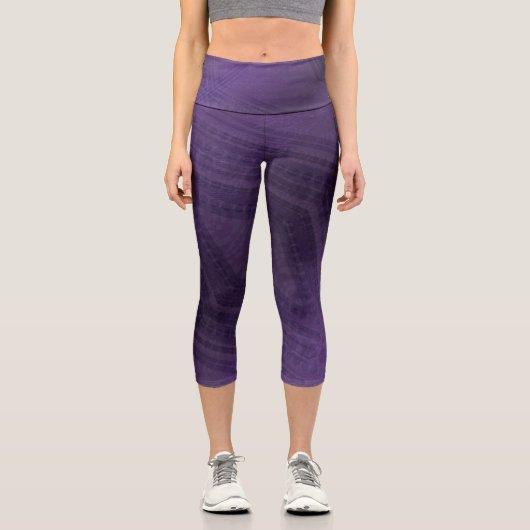 Annahme | Violet Eclectic Boho Pattern Capri Leggings (Vorderseite)