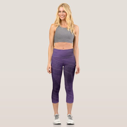 Annahme | Violet Eclectic Boho Pattern Capri Leggings (Vorderseite)