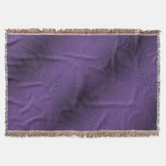 Annahme | Violet Eclectic Boho Pattern Decke (Vorderseite)