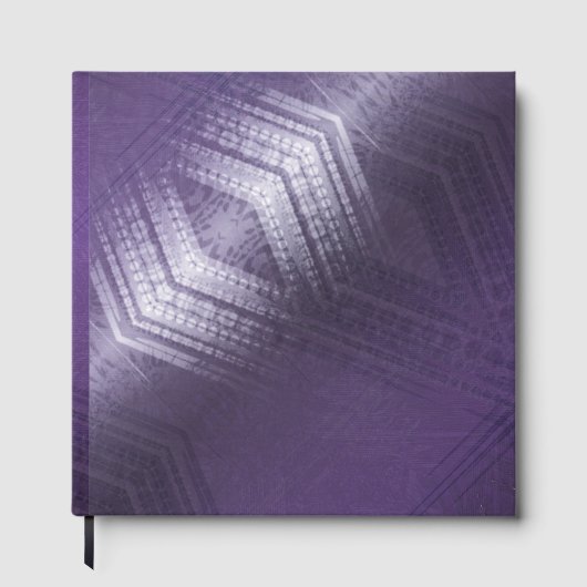 Annahme | Violet Eclectic Boho Pattern Gästebuch (Vorderseite)