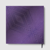 Annahme | Violet Eclectic Boho Pattern Gästebuch (Rückseite)