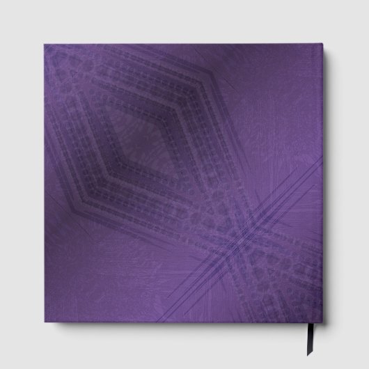 Annahme | Violet Eclectic Boho Pattern Gästebuch (Rückseite)