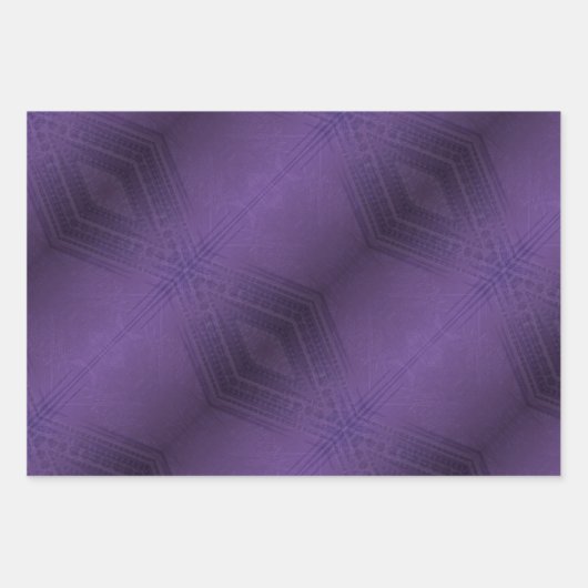 Annahme | Violet Eclectic Boho Pattern Geschenkpapier Set (Vorderseite 2)
