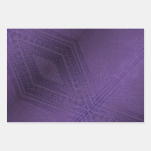 Annahme | Violet Eclectic Boho Pattern Geschenkpapier Set (Vorderseite)