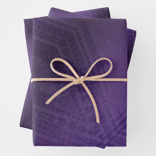 Annahme | Violet Eclectic Boho Pattern Geschenkpapier Set (Beispiel)