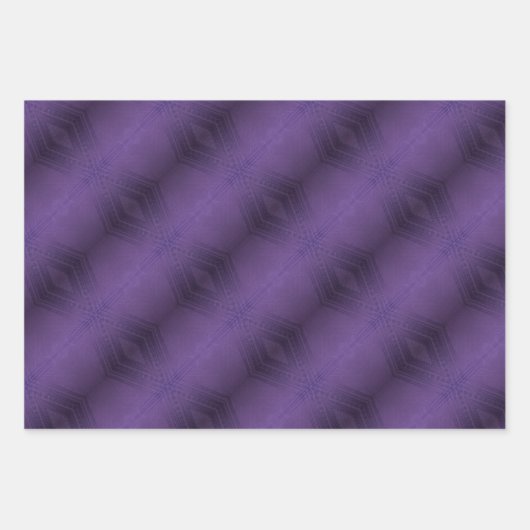 Annahme | Violet Eclectic Boho Pattern Geschenkpapier Set (Vorderseite 3)