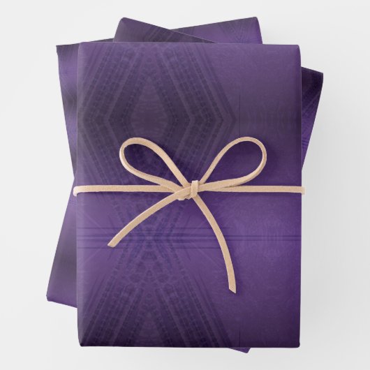 Annahme | Violet Eclectic Boho Pattern Geschenkpapier Set (Beispiel)