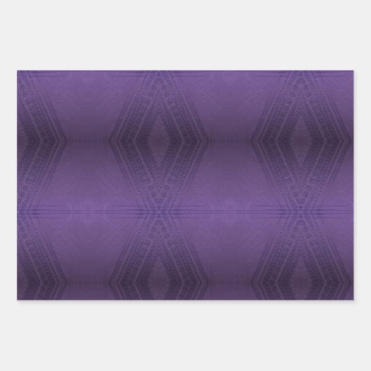 Annahme | Violet Eclectic Boho Pattern Geschenkpapier Set (Vorderseite)